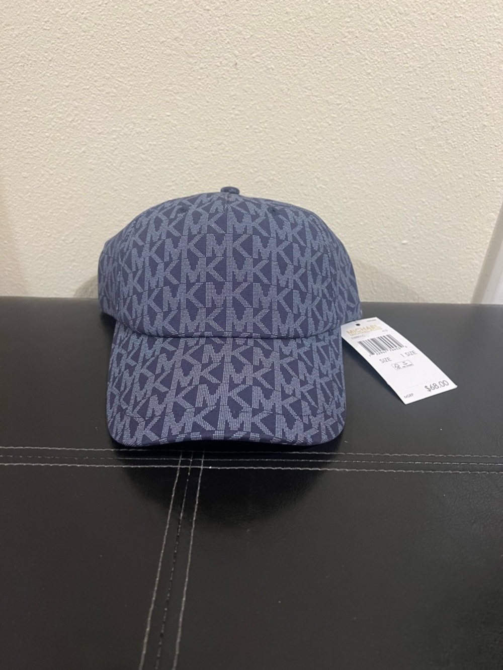 MICHAEL Michael Kors Navy All-Over MK Logo Cap